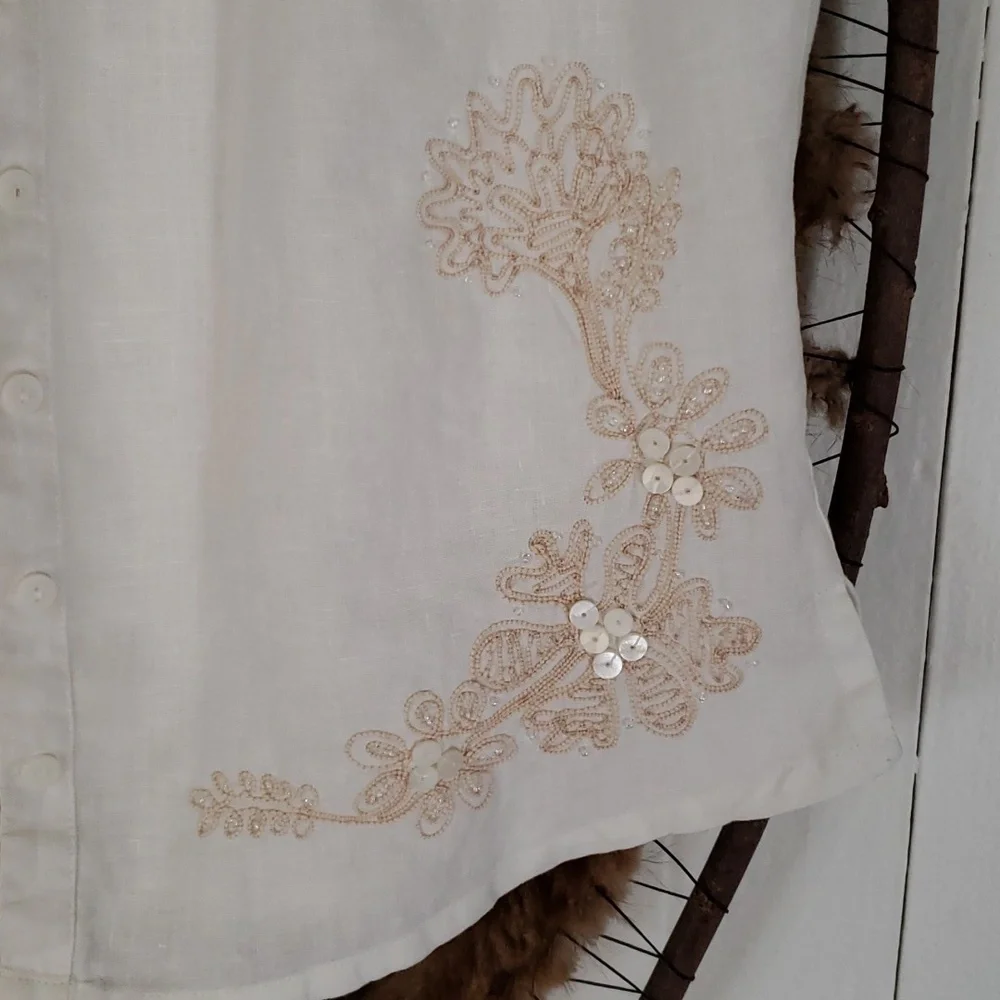 Ladies linen vest - Picture 8 of 10